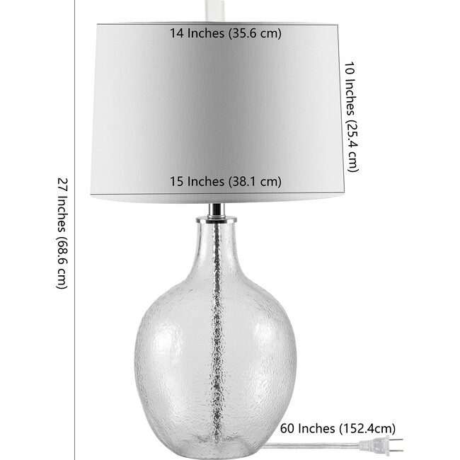 Nadine Glass Table Lamp, Clear - Lighting - 5