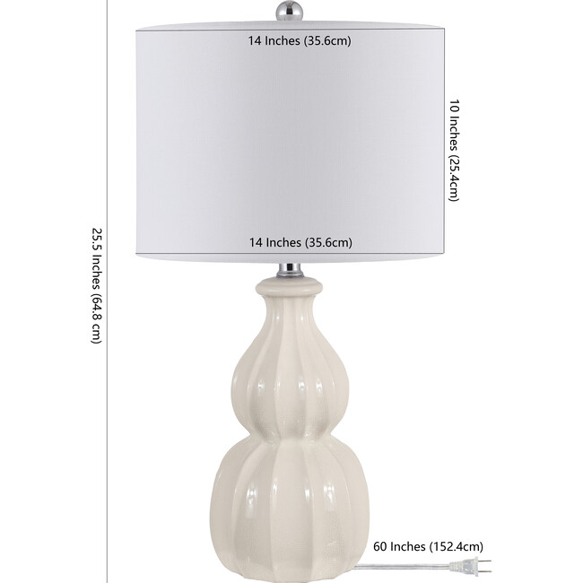 Wade Ceramic Table Lamp, Ivory - Lighting - 5