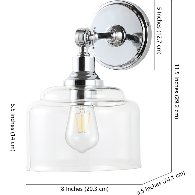 Set of 2 Lansor Wall Sconces, Chrome - Lighting - 5