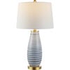 Eliana Ceramic Table Lamp, Blue Organic Stripe - Lighting - 4