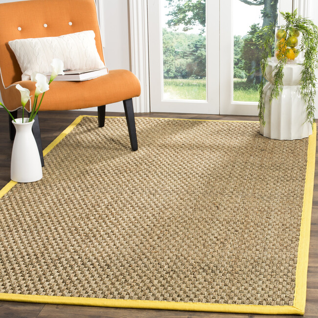 Natural Fiber Ruby Rug, Beige/Yellow - Rugs - 3