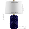 Weldon Ceramic Table Lamp, Navy - Lighting - 5