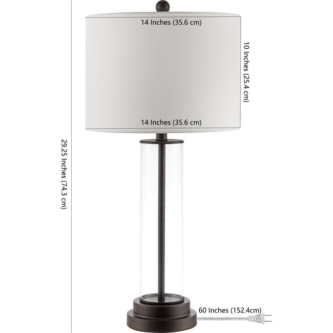 Cassian Metal Table Lamp, Clear - Lighting - 5