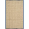 Natural Fiber Ruby Rug, Beige/Blue - Rugs - 1 - thumbnail