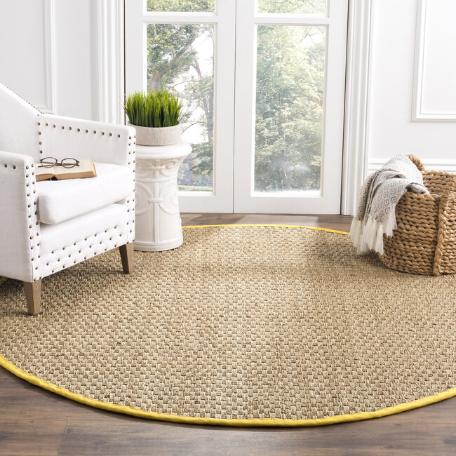 Natural Fiber Ruby Rug, Beige/Yellow - Rugs - 4