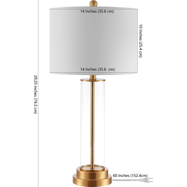 Cassian Metal Table Lamp, Clear - Lighting - 5