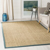 Natural Fiber Ruby Rug, Beige/Light Blue - Rugs - 3