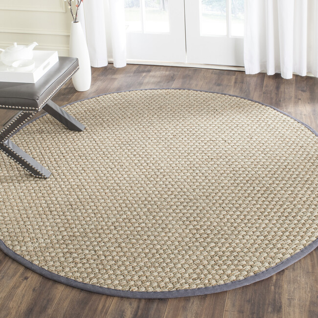 Natural Fiber Ruby Rug, Beige/Dark Grey - Rugs - 4