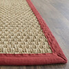 Natural Fiber Ruby Rug, Beige/Red - Rugs - 3