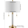 Bixby Table Lamp, Clear/Brass - Lighting - 5