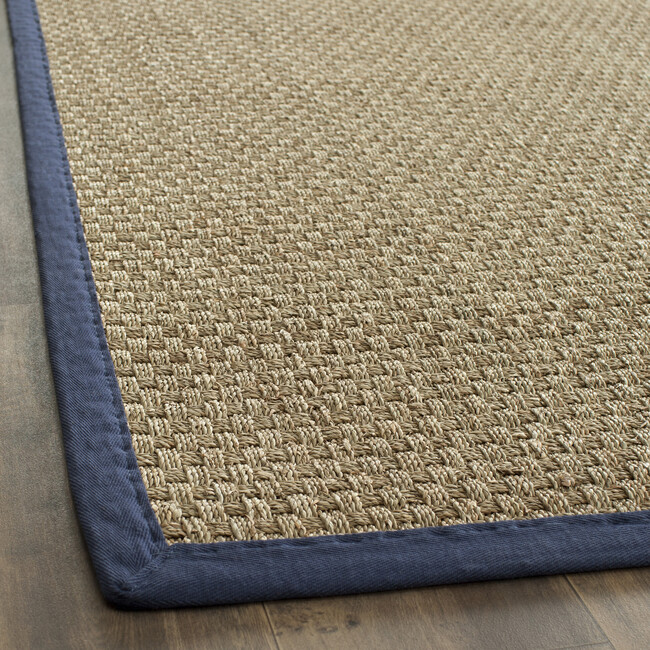 Natural Fiber Ruby Rug, Beige/Blue - Rugs - 4