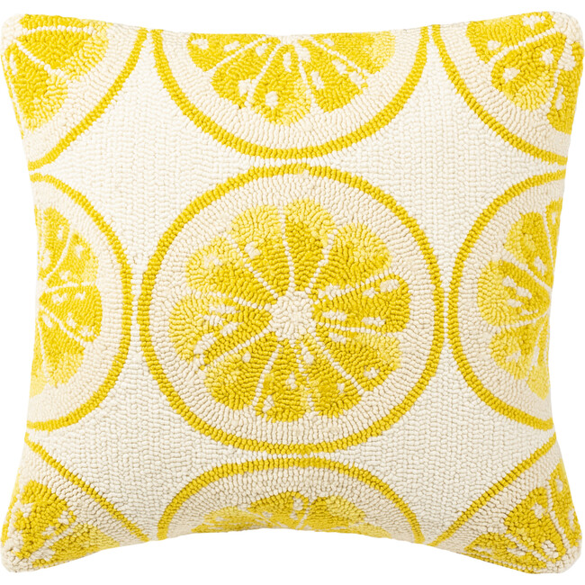 Lemon Squeeze Indoor/Outdoor Pillow, Yellow