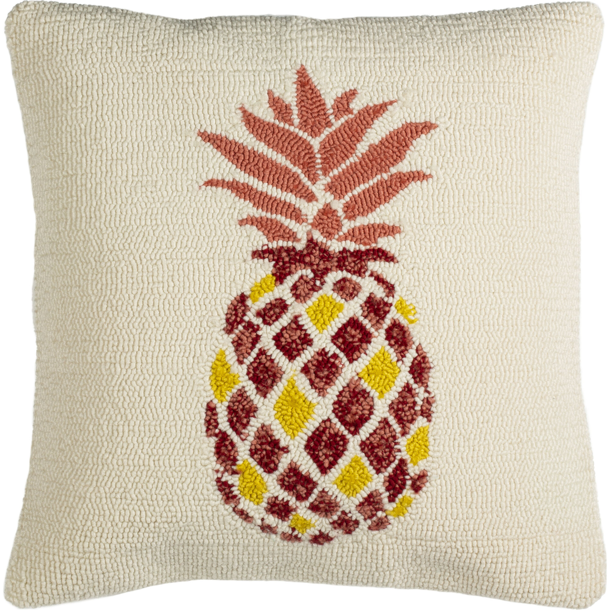 Pure Pineapple Indoor/Outdoor Pillow, Red/Yellow - Decorative Pillows - 1