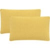 Set of 2 Soleil Solid Indoor/Outdoor Pillow, Yellow - Decorative Pillows - 1 - thumbnail