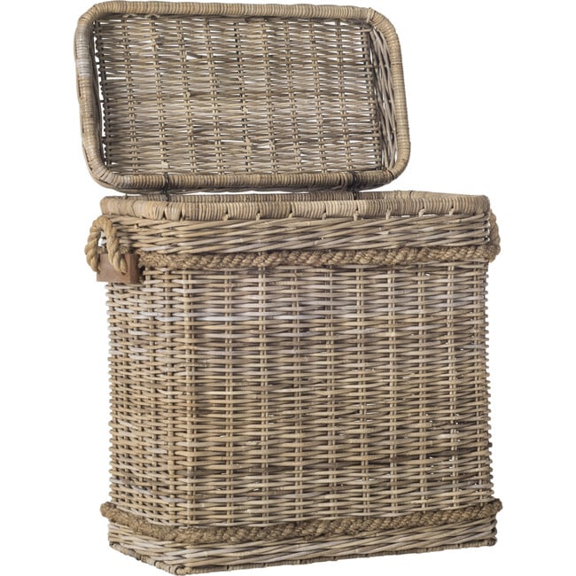 Sidonie Wicker Storage Hamper, Grey - Storage - 3