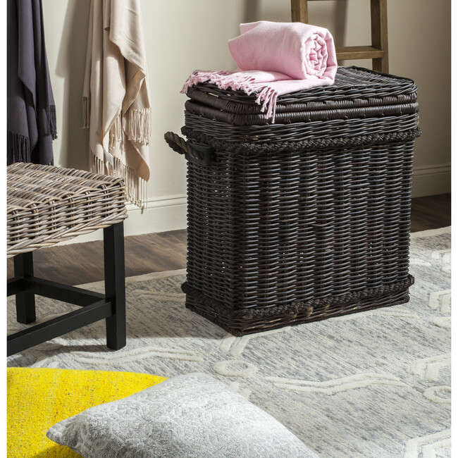Sidonie Wicker Storage Hamper, Dark Natural - Storage - 2