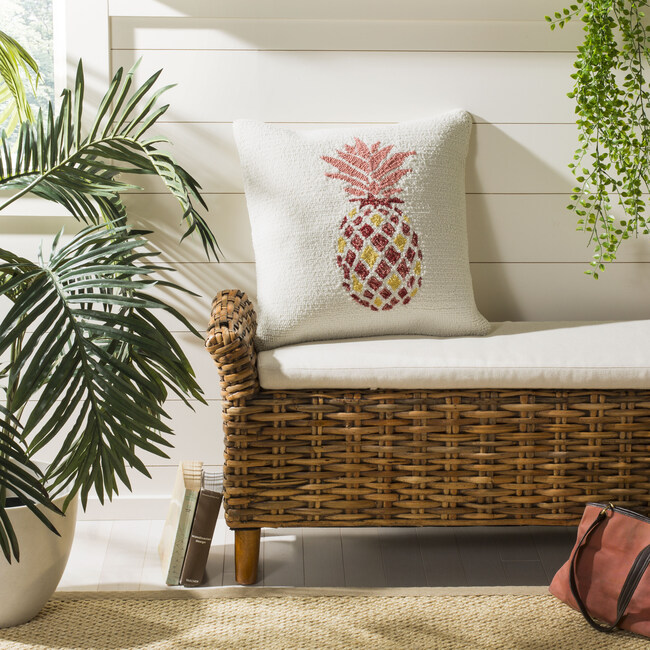 Pure Pineapple Indoor/Outdoor Pillow, Red/Yellow