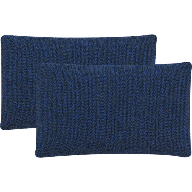 Set of 2 Soleil Indoor/Outdoor Pillows, Dark Blue