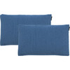 Set of 2 Soleil Solid Indoor/Outdoor Pillow, Marine Blue - Decorative Pillows - 1 - thumbnail