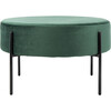 Lisbon Round Cocktail Ottoman, Malachite Green - Ottomans - 1 - thumbnail