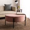 Lisbon Round Cocktail Ottoman, Dusty Rose - Ottomans - 2