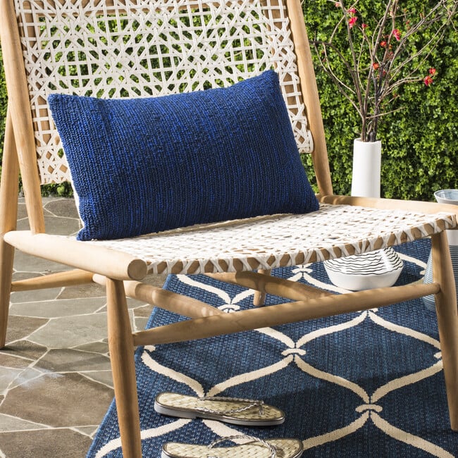 Set of 2 Soleil Indoor/Outdoor Pillows, Dark Blue