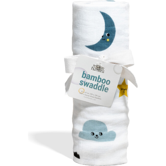 Moon and Stars Bamboo Swaddle - Swaddles - 4