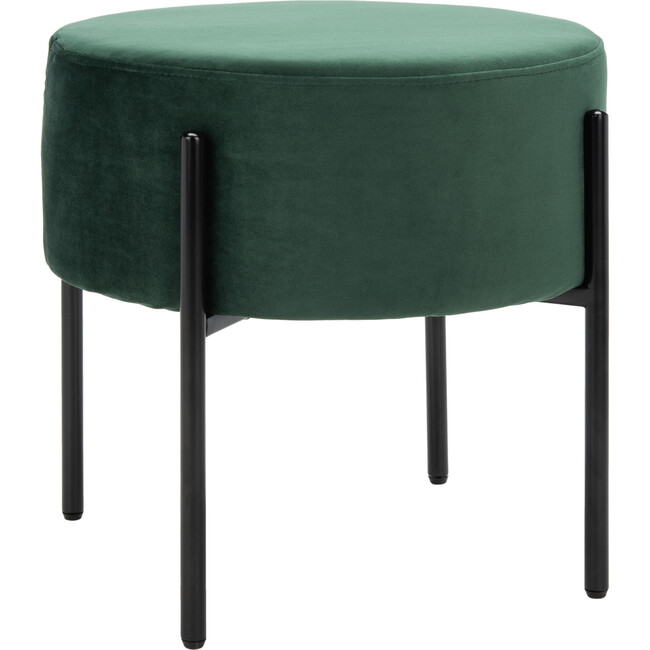 Lisbon Round Ottoman, Malachite Green - Ottomans - 3