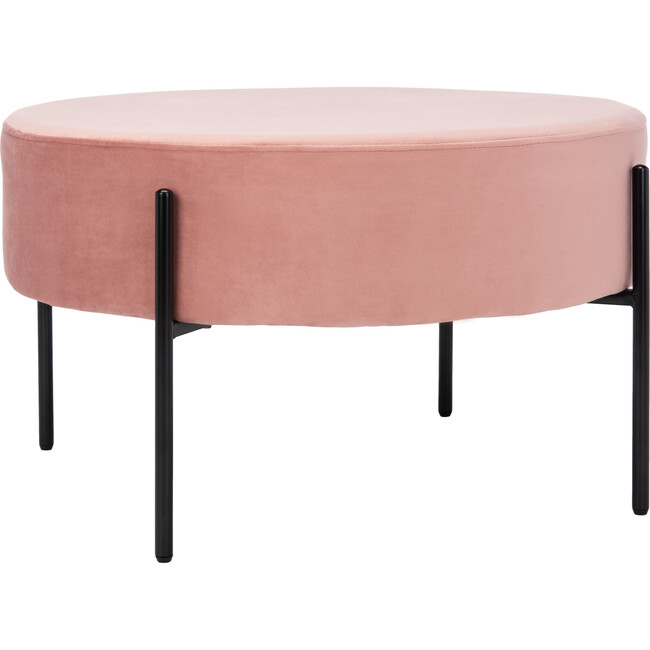 Lisbon Round Cocktail Ottoman, Dusty Rose - Ottomans - 3