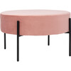 Lisbon Round Cocktail Ottoman, Dusty Rose - Ottomans - 3