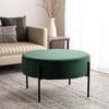 Lisbon Round Cocktail Ottoman, Malachite Green - Ottomans - 2