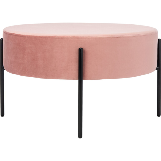 Lisbon Round Cocktail Ottoman, Dusty Rose - Ottomans - 4