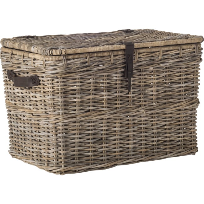 Amancio Wicker Trunk, Grey - Storage - 3