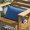 Set of 2 Soleil Solid Indoor/Outdoor Pillow, Marine Blue - Decorative Pillows - 3