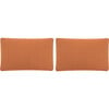 Set of 2 Soleil Solid Indoor/Outdoor Pillow, Orange - Decorative Pillows - 6