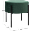 Lisbon Round Ottoman, Malachite Green - Ottomans - 5