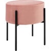 Lisbon Round Ottoman, Dusty Rose - Ottomans - 3