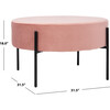 Lisbon Round Cocktail Ottoman, Dusty Rose - Ottomans - 5