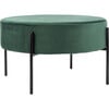 Lisbon Round Cocktail Ottoman, Malachite Green - Ottomans - 3