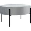 Lisbon Round Cocktail Ottoman, Grey - Ottomans - 3