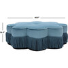 Tanith Flower Ottoman, Dusty Blue - Ottomans - 4