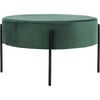 Lisbon Round Cocktail Ottoman, Malachite Green - Ottomans - 4