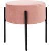 Lisbon Round Ottoman, Dusty Rose - Ottomans - 4