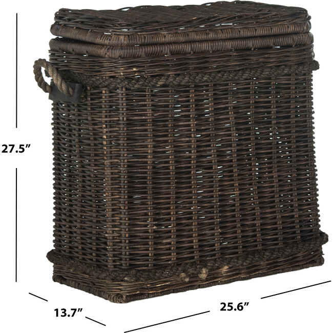 Sidonie Wicker Storage Hamper, Dark Natural - Storage - 6