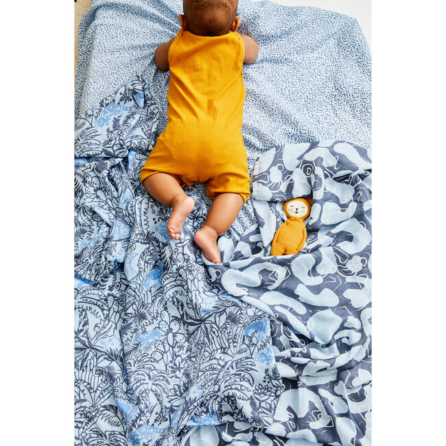 Baby Swaddle Set, Cool Blue - Swaddles - 5