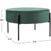 Lisbon Round Cocktail Ottoman, Malachite Green - Ottomans - 5