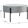 Lisbon Round Cocktail Ottoman, Grey - Ottomans - 5