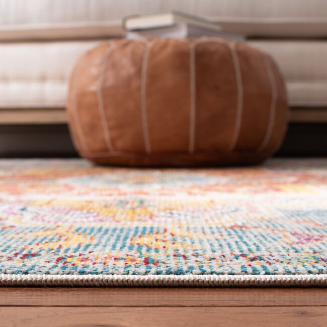 Crystal Piper Rug, Blue/Orange Multi - Rugs - 6