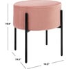 Lisbon Round Ottoman, Dusty Rose - Ottomans - 5