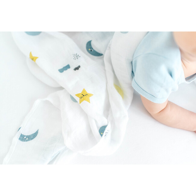 Moon and Stars Bamboo Swaddle - Swaddles - 6
